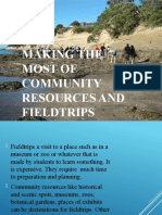 Lesson 14-Making The Most of Community Resources and Fieldtrips