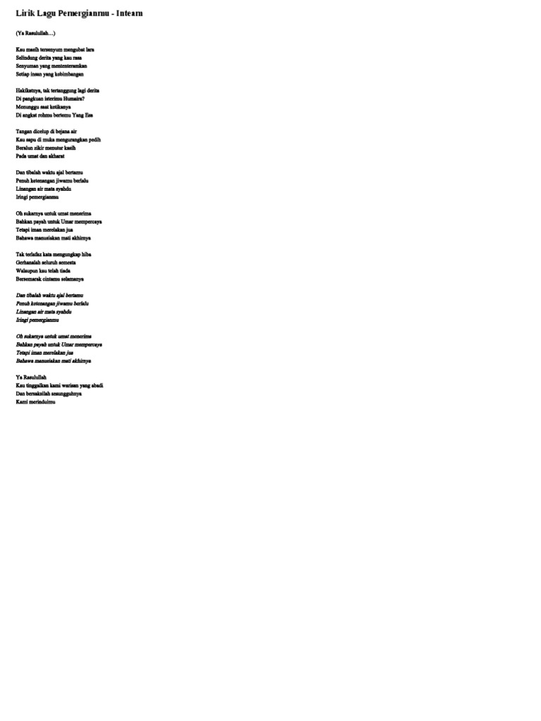 Lagu Pemergianmu Pdf