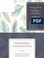 Psicología Ambiental y paradigmas cognoscitivos: enfoques fenomenológicos de la relación hombre-ambiente