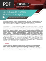 Use Ibisworld Reseach For Pestle Analysis: Alexander Green, August 2019