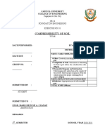 Compressibility of Soil: Cagayan de Oro City CE 14 Foundation Engineering Exercise No. 01