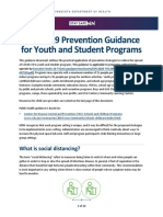 COVID-19 Prevention Guidance for Youth Programs