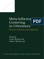 Włodarczyk - Włodarczyk - Meta-Informative Centering in Utterances - Between Semantics and Pragmatics