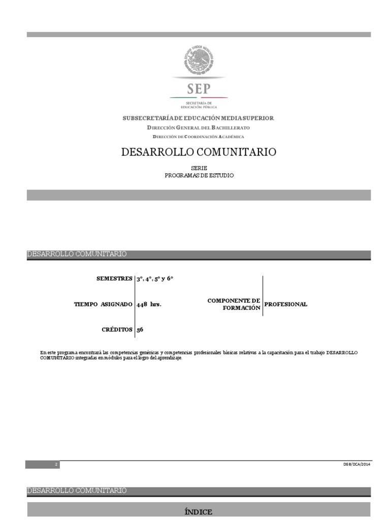 Capacitación en Desarrollo Comunitario | PDF | Plan de estudios ...