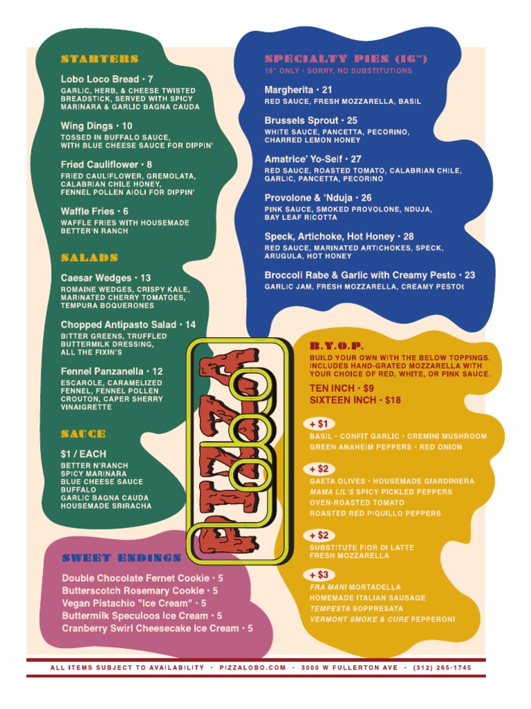 Pizza Lobo Menu PDF PDF