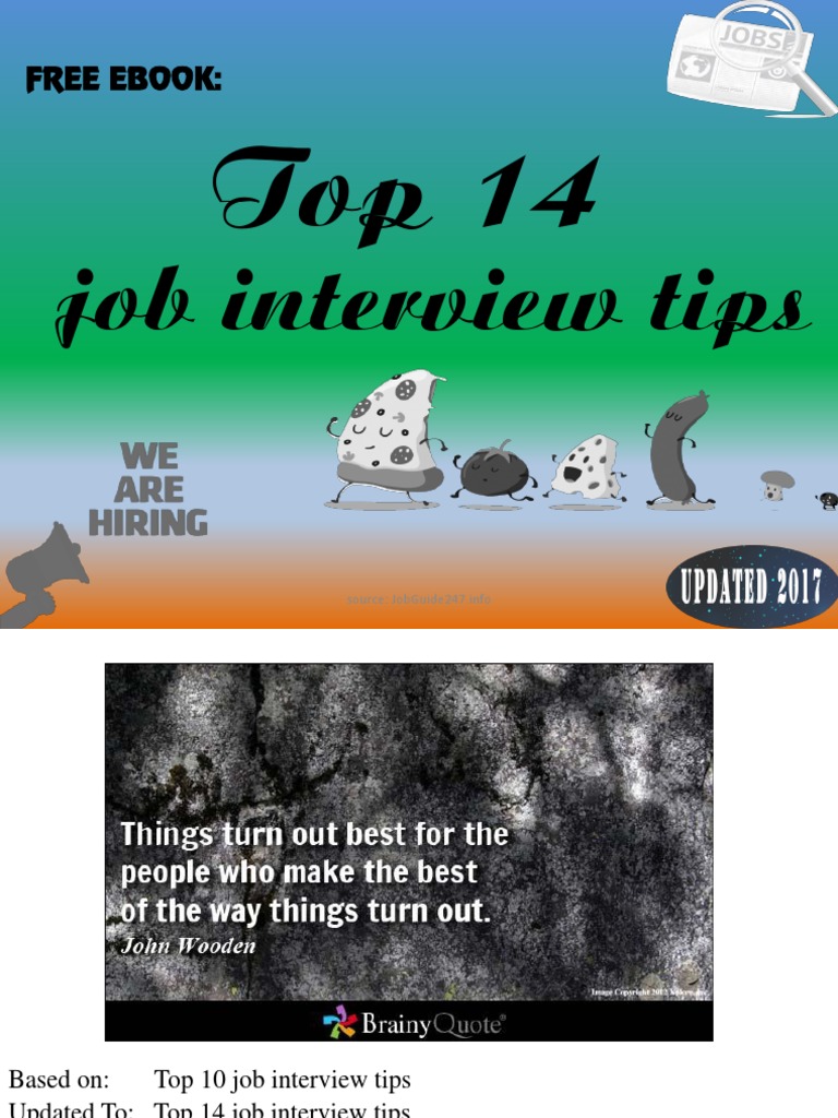Job Interview Tips Free Ebook Pdf Job Interview Interview
