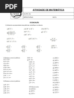 Exercícios de Monômios e Polinômios 8º Ano | PDF | Análise numérica ...
