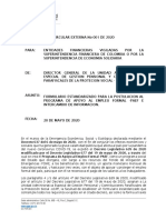 Circular Externa UGPP 001 de 2020 - Lineamientos y Formularios Solicitud Apoyo Estatal PAEF