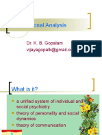 Transactional Analysis: Dr. K. B. Gopalam