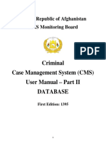CMS Manual - Database - معلومات مکمل در باره سیستم مدیریت ثبت قضایا