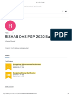 Rishab Das PGP 2020 Batch: My Pro Le