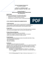 NCM 0106 - Handout No.3. Rights For Medication Administration PDF