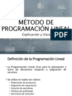 06 - Método de Programación Lineal - Explicación y Usos PDF
