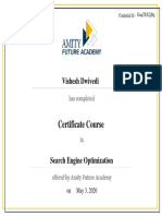 Certificate Course: Vishesh Dwivedi