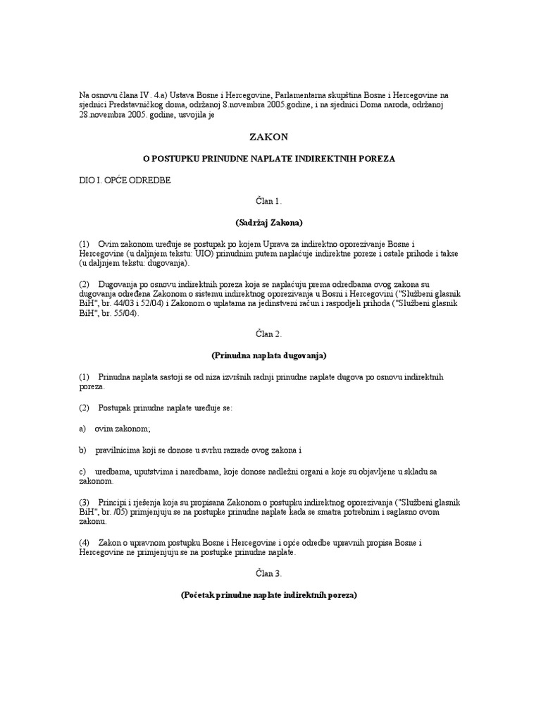 Zak o Postupku Prinudne Naplate PDF | PDF