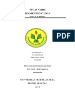 Tugas Akhir Teknik Pengaturan: Universitas Negeri Jakarta Teknik Elektro 2010