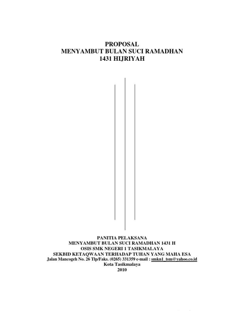 Proposal Menyambut Bulan Suci Ramadhan