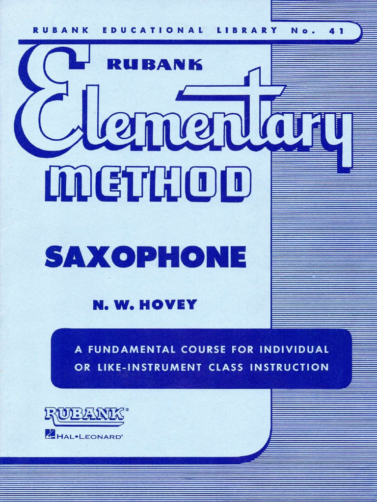 Rubank Elementary Method Saxophone Basic Compressed PDF PDF