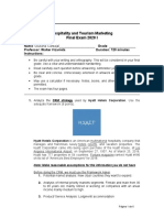 Hospitality & Tourism Marketing Final Exam 2020: CRM & Phone Card Case Analysis