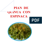 Receta Nutritiva Con Productos Nativos de La Región Pepian de Quinua Con Espinaca