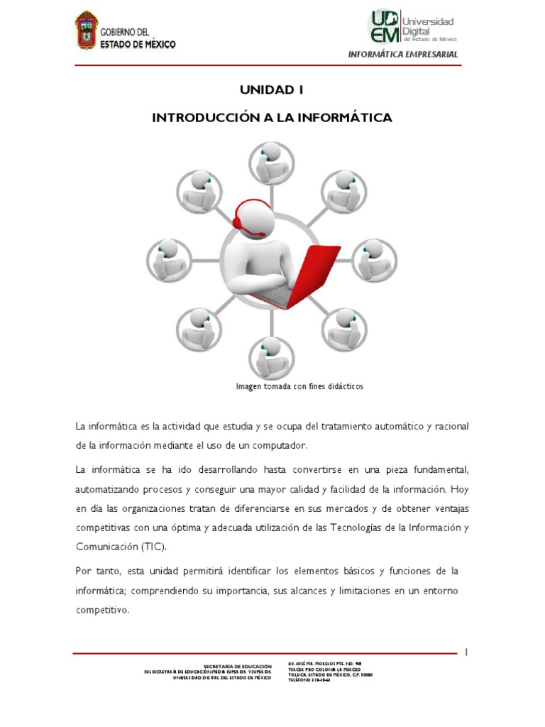 Unidad - 1 Informatica | PDF | Hardware de la computadora | Circuito ...