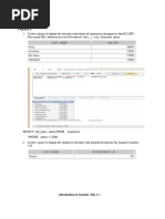 Practice 2: Introduction To Oracle9i: SQL 2