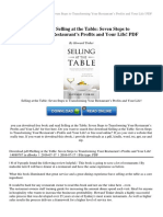 (528.book) Download Selling at The Table: Seven Steps To Transforming Your Restaurant's Profits and Your Life! PDF