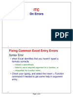 On Errors: Fixing Common Excel Entry Errors