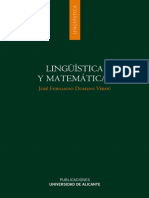 Demo, Lingüística y Matemáticas - Axiomatización de La Teoría Gramatical y Su Aplicación A La Tipología Lingüística