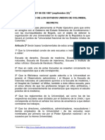 LEY 66 DE 1867. Crea Universidad Nacional Colombia