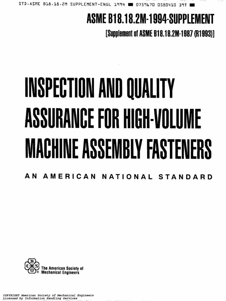 Asme b18 18 2m supl1994 pdf screw business