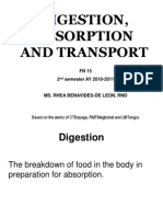 Digestion, Absorption and Transport
