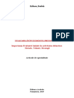 Evaluarea in Invatamantul Preuniversitar Noiembrie 2019 Volumul Ii - Publicatie Isbn Carte PDF