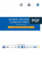 Global Seasonal Climate Update: Pre-Operational Phase