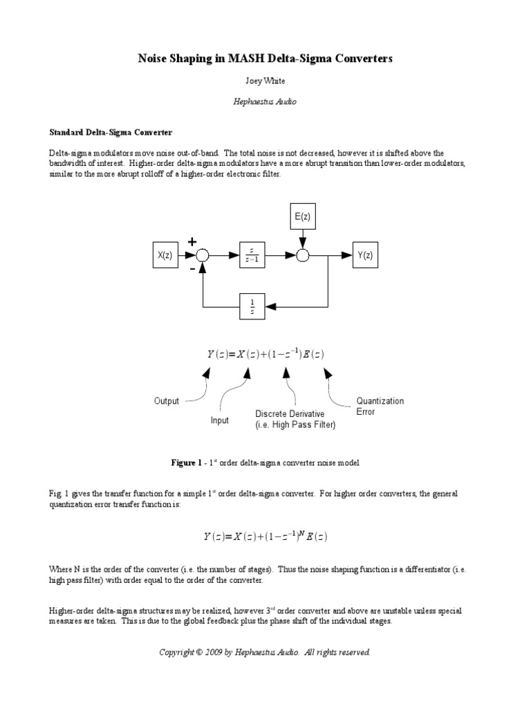 MASH Delta Sigma | PDF | Telecommunications Engineering | Signal Processing