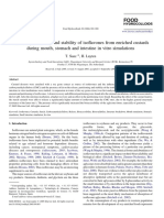 Release, Partitioning and Stability of Isoflavones From Enriched Custards During Mouth, Stomach and Intestine in Vitro Simulations