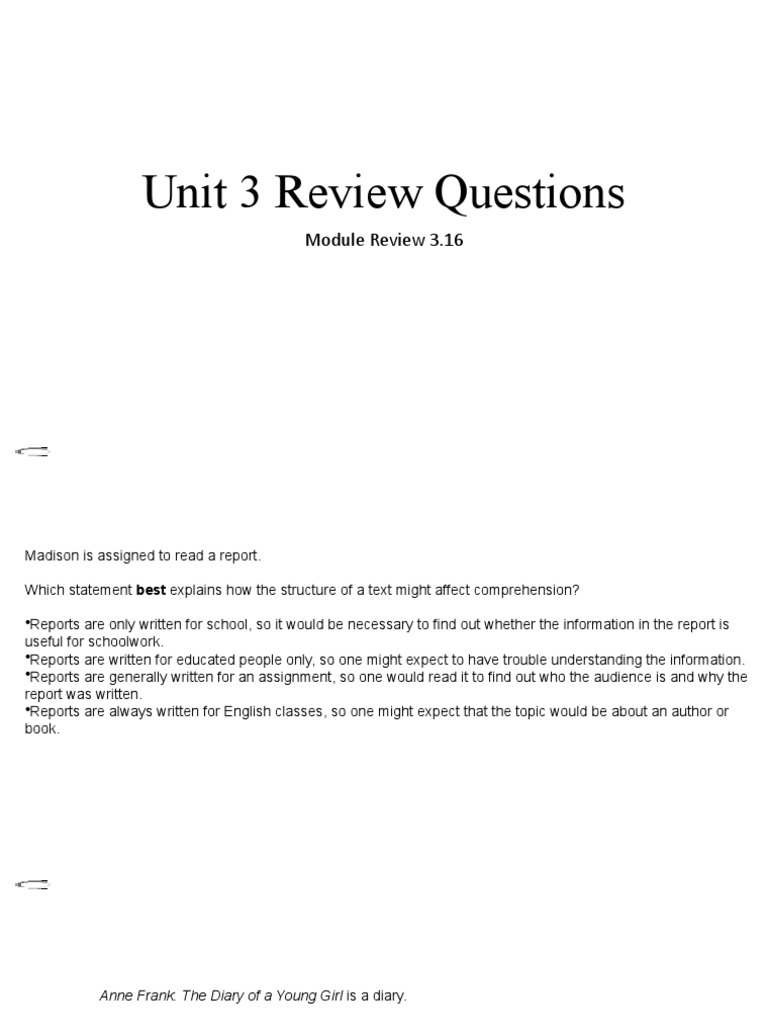 Unit 3 Review Questions PDF Unrest Violence