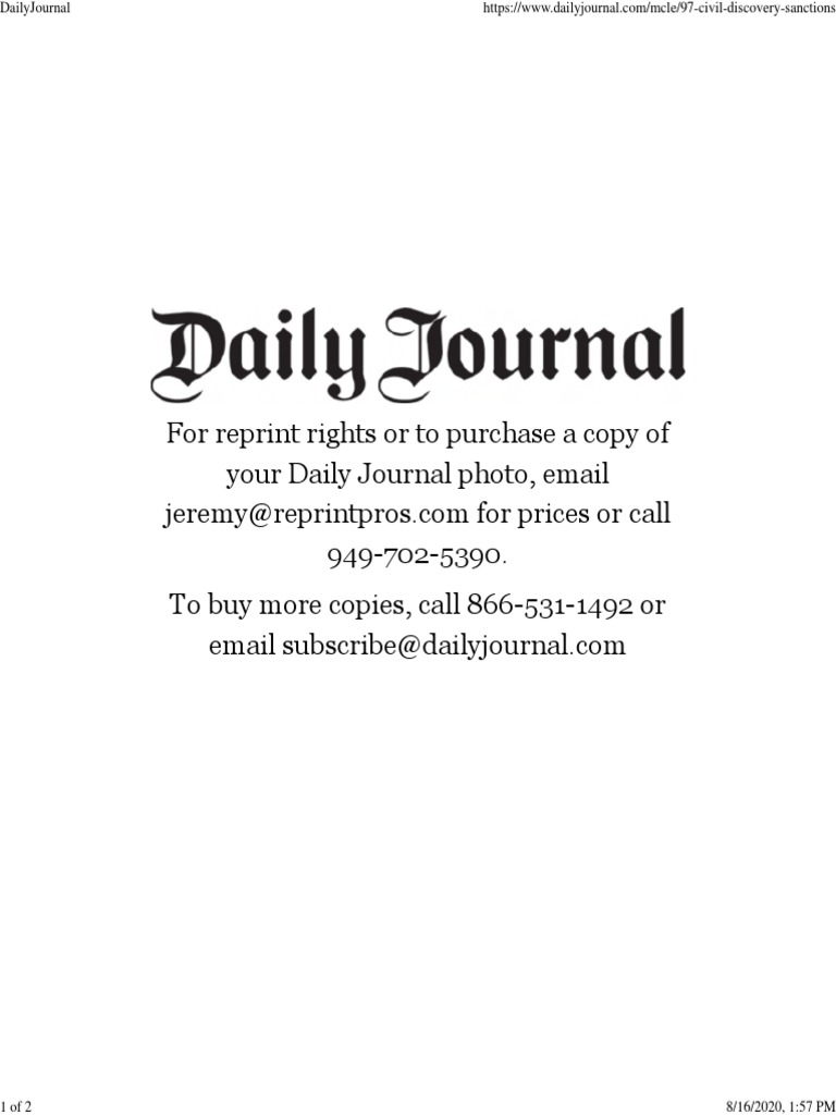Daily Journal | PDF