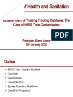Ministry of Health and Sanitation: Establishment of Training Tracking Database: The Case of iHRIS Train Customization
