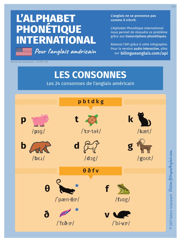 Alphabet En Anglais Exercices Pdf Alphabet Phonetique International Anglais PDF | PDF | Linguistique | Langues