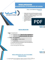 Regularización de actuaciones preparatorias y formalización de contratos en