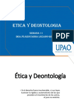 Etica Y Deontologia: Semana 11 Dra - Ps.Geovanna Lozano Graos