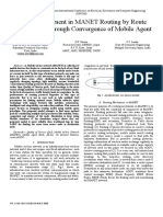 QOS Improvement in MANET Routing by Route Optimization Through Convergence of Mobile Agent