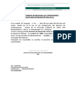 Acta de Entrega de Mascarillas Comunitarias