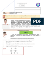 GUIA DE TRABAJO 8 Matematica Plan Especial de Aprendizaje Basico Abril 2020