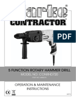 5 Function Rotary Hammer Drill: Operation & Maintenance Instructions