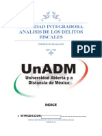 Actividad Integradora. Analisis de Los Delitos Fiscales: Indice