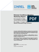 Extreme Conditions Modeling Workshop Report: R.G. Coe and V.S. Neary M.J. Lawson, Y. Yu and J. Weber