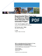 Experimental Wave Tank Test For Reference Model 3 Floating-Point Absorber Wave Energy Converter Project