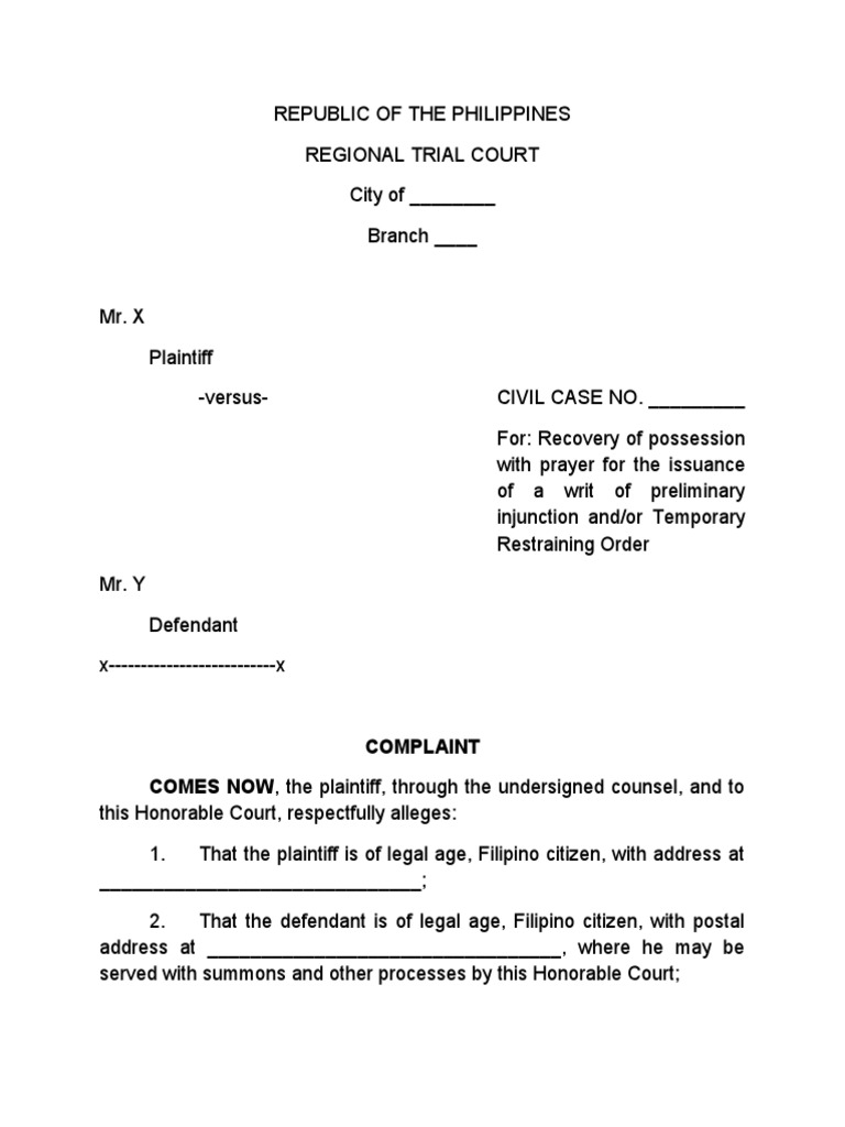 Complaint With Prelim Injunction | PDF | Injunction | Lawsuit